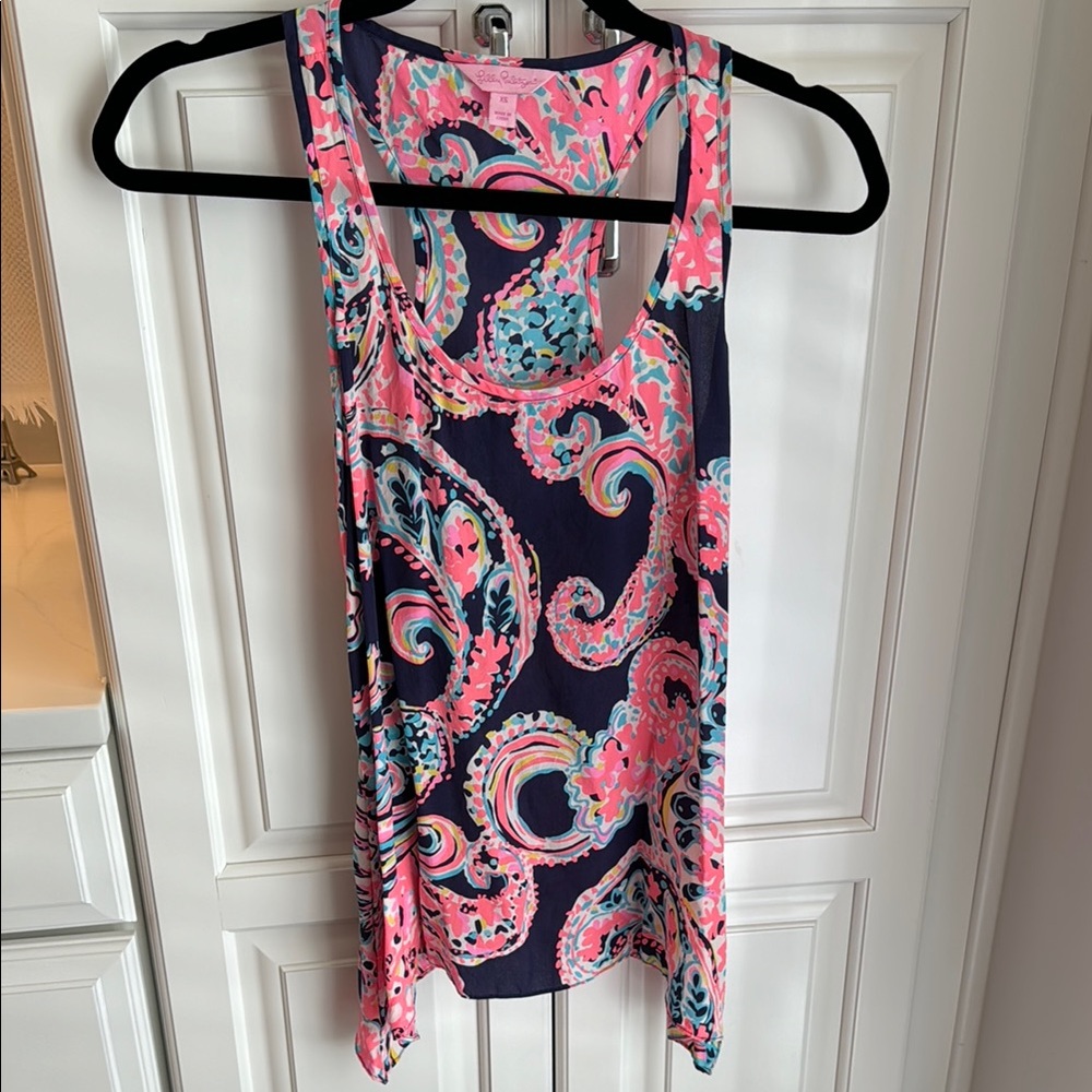 Lilly Pulitzer Pink and Navy Tank Top